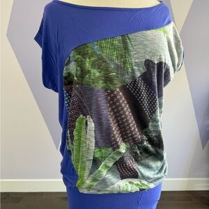 Blue Graphic Women's Top
